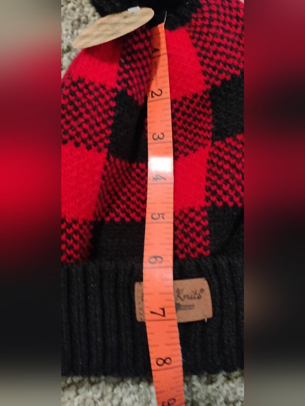 Red and Black Buffalo Plaid Crossbody Bag & Hat - Picture 11 of 12